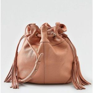 NWT American Eagle leather bucket bag